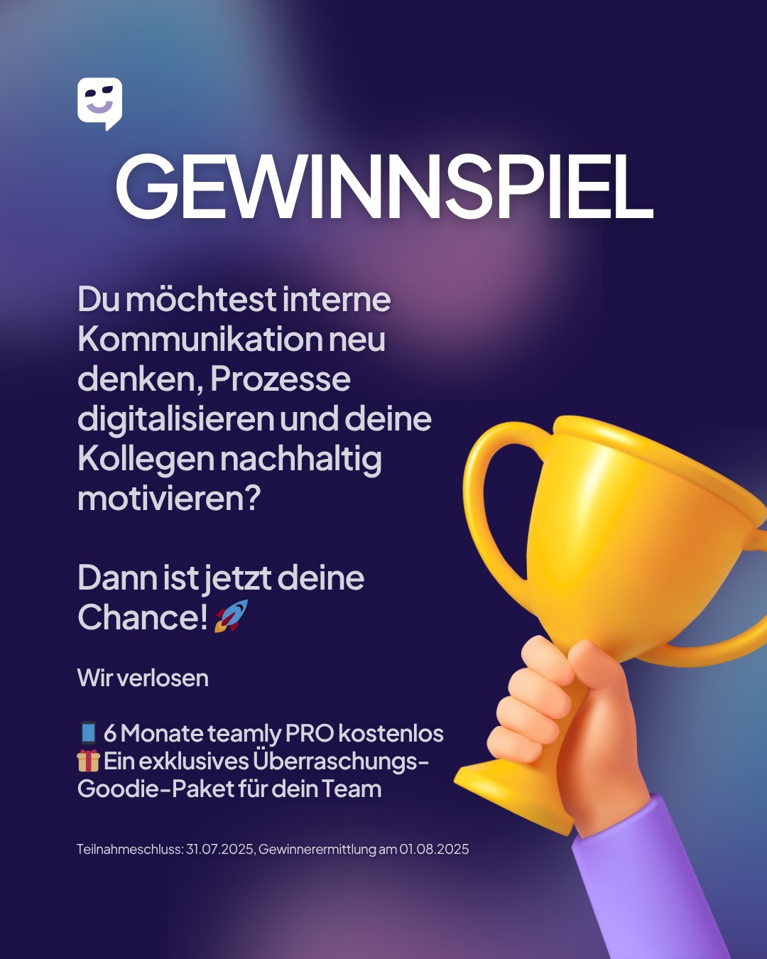 🎉 GEWINNSPIEL – 6 MONATE teamly GRATIS + EXKLUSIVES GOODIE! 🎁